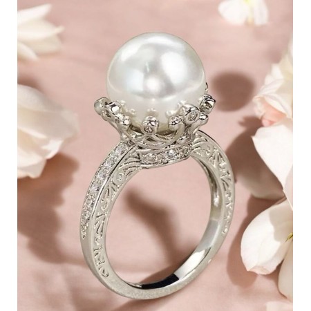 Bague “Perla Éternelle” – Mariage & Soirée Élégante