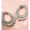 🤍 Boucles d’Oreilles “Élégance Nacrée” – Zircon & Perle pour la Mariée