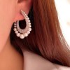 🤍 Boucles d’Oreilles “Élégance Nacrée” – Zircon & Perle pour la Mariée