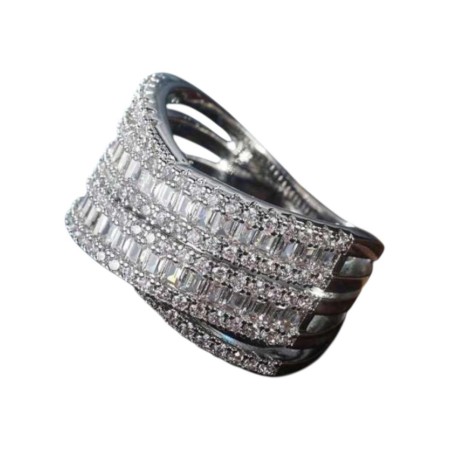 💍 Bague Élégance Infinie – Argent & Zircons