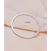 ✨ Bracelet jonc ✨ “Cœur de Lumière” ✨ – Argent scintillant