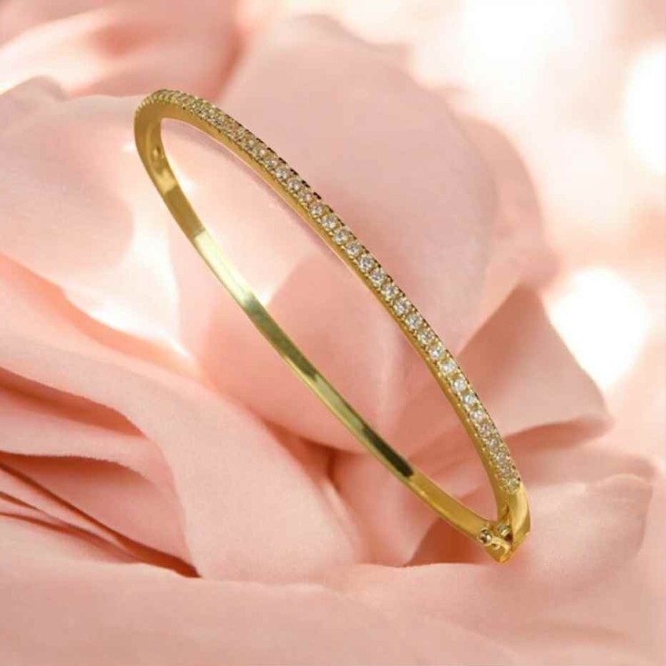 ✨ Bracelet jonc ✨ “Cœur de Lumière” ✨ – or