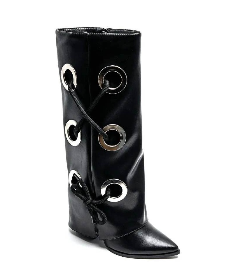 CHAUSSURES FEMME BOTTES HAUTES MISS GLAM LOOPS NOIR