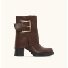 Bottines femme chic à talon confortable avec boucle dorée – Miss Kcy Shoes