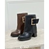 Bottines femme chic à talon confortable avec boucle dorée – Miss Kcy Shoes