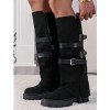 Bottes hautes avec lanières décoratives – élégance, confort et style unique. Sublimez vos tenues, commandez vite avant rupture !