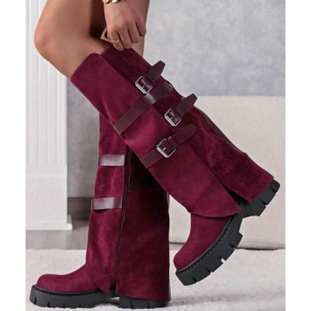 Bottes hautes avec lanières décoratives – élégance, confort et style unique. Sublimez vos tenues, commandez vite avant rupture !