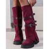 Bottes hautes avec lanières décoratives – élégance, confort et style unique. Sublimez vos tenues, commandez vite avant rupture !