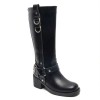 Bottines montantes noires avec boucle – style moderne et confort absolu. Sublimez vos tenues, commandez vite avant rupture !