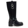 Bottines montantes noires avec boucle – style moderne et confort absolu. Sublimez vos tenues, commandez vite avant rupture !