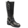 Bottines montantes noires avec boucle – style moderne et confort absolu. Sublimez vos tenues, commandez vite avant rupture !