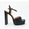 👠 SANDALES NOIR À TALON HAUT AVEC BRIDE – ÉLÉGANCE POUR SOIRÉES & MARIAGES MISS KERA NOIR