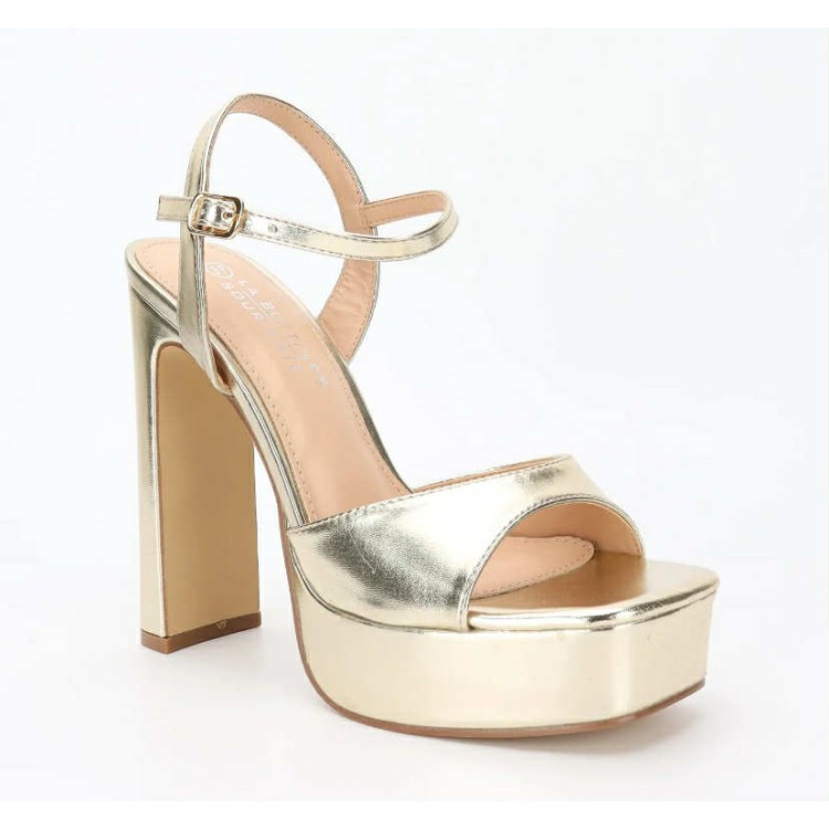 👠 SANDALES OR À TALON HAUT AVEC BRIDE – ÉLÉGANCE POUR SOIRÉES & MARIAGES MISS KERA OR
