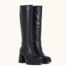 BOTTES HAUTES A TALONBLOC RETRO NOIR MISS NICKY