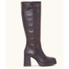 BOTTES HAUTES A TALON BLOC RETRO CHOCO MISS NICKY