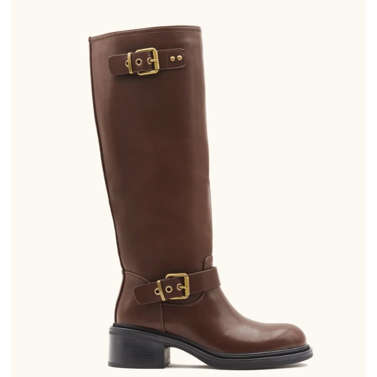BOTTES CAVALIERES HAUTES MARRON A DOUBLE BOUCLE MISS MIRANDA BOTTES CAVALIERES HAUTES MARRON A DOUBLE BOUCLE MISS MIRANDA