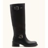 BOTTES CAVALIERES HAUTES NOIR A DOUBLE BOUCLE MISS MIRANDA