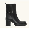 CHAUSSURES FEMME BOTTINES ELEGANTE MINIMALISTE TALON BLOC MISS MINDY NOIR
