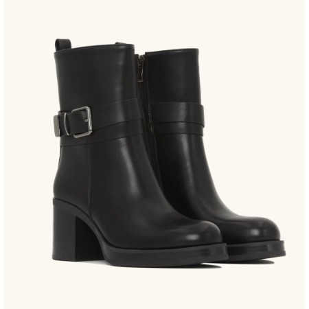 CHAUSSURES FEMME BOTTINES ELEGANTE MINIMALISTE TALON BLOC MISS MINDY NOIR