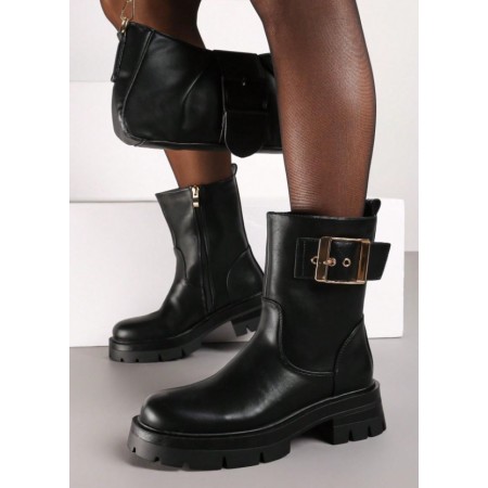 CHAUSSURES FEMME BOTTES BOTTINES BOUCLE MISS BAOLI