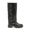 CHAUSSURES FEMME BOTTES HAUTES MULTI BOUCLES BICKER MISS ALMA NOIR