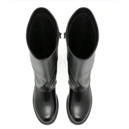 CHAUSSURES FEMME BOTTES HAUTES MULTI BOUCLES BICKER MISS ALMA NOIR