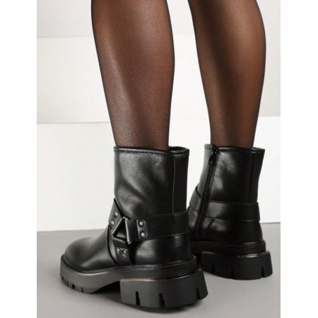CHAUSSURES FEMME BOTTINES COURTES BICKER MINIMALIST MISS GABRIELLE NOIR