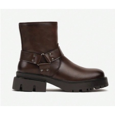 CHAUSSURES FEMME BOTTINES COURTES BICKER MINIMALIST MISS GABRIELLE MARRON