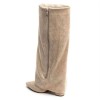 BOTTES HAUTES WESTERN FEMME – BRODERIE ÉLÉGANTE, BOUT POINTU ET TALON CONFORTABLE MISS BRENDA BEIGE