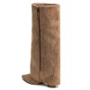 BOTTES HAUTES WESTERN FEMME – BRODERIE ÉLÉGANTE, BOUT POINTU ET TALON CONFORTABLE MISS BRENDA CAMEL