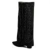 BOTTES HAUTES WESTERN FEMME – BRODERIE ÉLÉGANTE, BOUT POINTU ET TALON CONFORTABLE MISS BRENDA NOIR