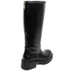 BOTTES NOIRES FEMME – TIGE HAUTE, SEMELLE CRANTÉE, STYLE MODERNE ET CONFORTABLE MISS ORA NOIR