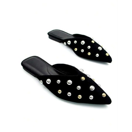 MOCASSINS CLOUTÉS FEMME – CHIC, TENDANCE ET CONFORTABLES SUEDINE MISS MIA NOIR