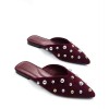 MOCASSINS CLOUTÉS FEMME – CHIC, TENDANCE ET CONFORTABLES SUEDINE MISS MIA BORDEAU