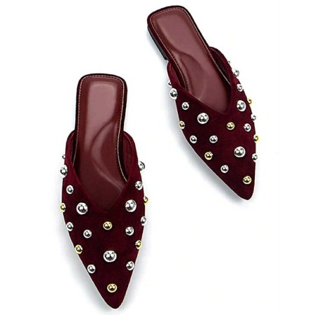 MOCASSINS CLOUTÉS FEMME – CHIC, TENDANCE ET CONFORTABLES SUEDINE MISS MIA BORDEAU