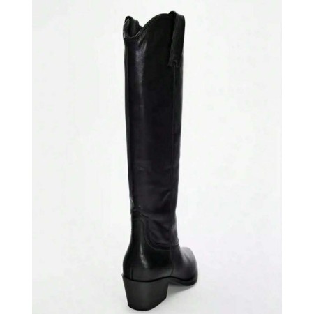 BOTTES WESTERN FEMME – SIMILI CUIR HAUTE QUALITÉ MISS MARKEL NOIR