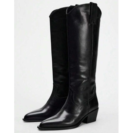 bottes western femme cuir, bottes cowboy femme, bottes style western, bottes country chic, bottes cuir noir marron kaki taupe