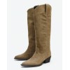BOTTES WESTERN FEMME – SIMILI CUIR HAUTE QUALITÉ MISS MARKEL TAUPE