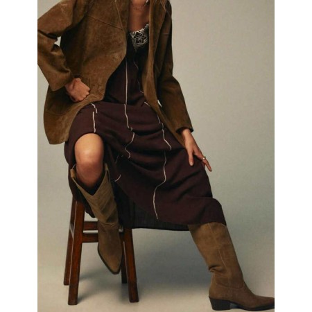 BOTTES WESTERN FEMME – SIMILI CUIR HAUTE QUALITÉ MISS MARKEL GREEN