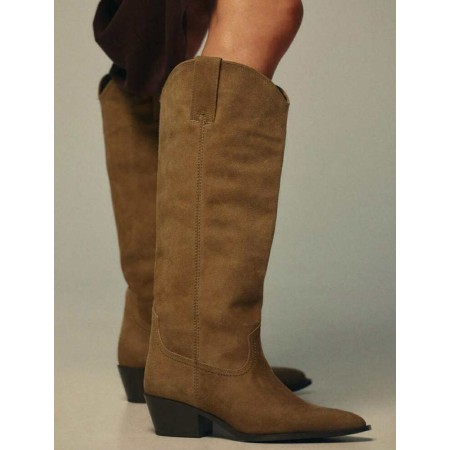 BOTTES WESTERN FEMME – SIMILI CUIR HAUTE QUALITÉ MISS MARKEL GREEN