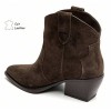 BOOTS WESTERN FEMME EN CUIR SUÉDÉ – STYLE COWBOY CHIC MISS MARINA CHOCO