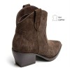 BOOTS WESTERN FEMME EN CUIR SUÉDÉ – STYLE COWBOY CHIC MISS MARINA CHOCO