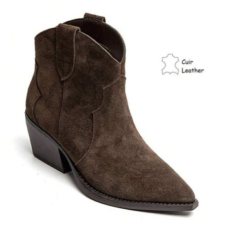 BOOTS WESTERN FEMME EN CUIR...