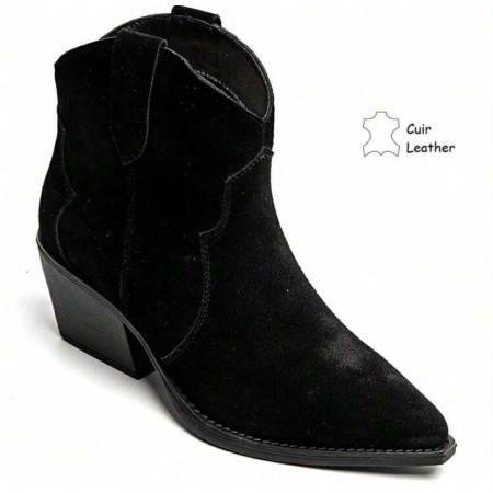 BOOTS WESTERN FEMME EN CUIR...