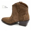 BOOTS WESTERN FEMME EN CUIR SUÉDÉ – STYLE COWBOY CHIC MISS MARINA CAMEL