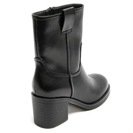 Bottines noires talon carré confortable – Mode femme chic