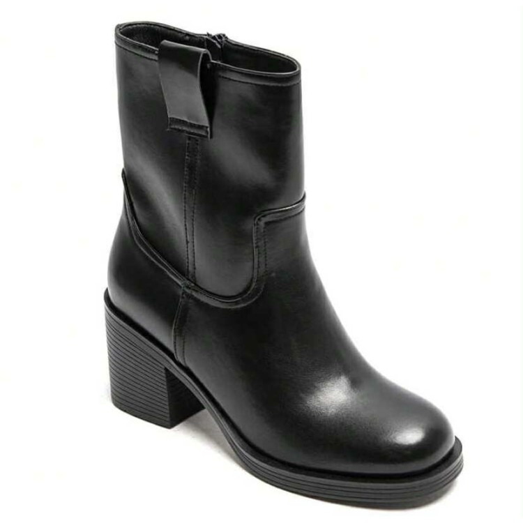 Bottines noires talon carré confortable – Mode femme chic Bottines noires talon carré confortable – Mode femme chic