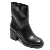 Bottines noires talon carré confortable – Mode femme chic