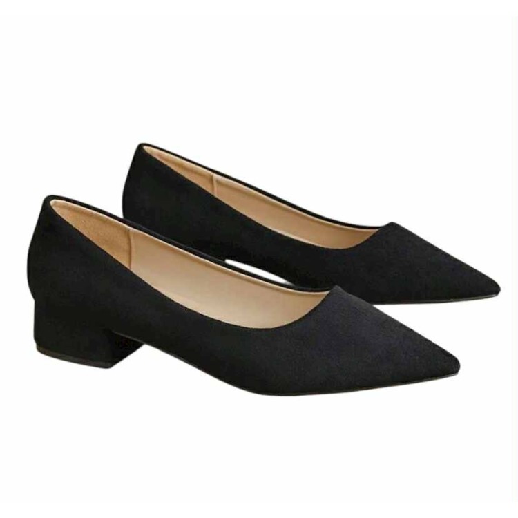 ESCARPIN NOIR SUÈDE CHIC ÉLÉGANT – FEMME, TALON FIN, CONFORT MISS EMILY NOIR