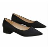 ESCARPIN NOIR SUÈDE CHIC ÉLÉGANT – FEMME, TALON FIN, CONFORT MISS EMILY NOIR